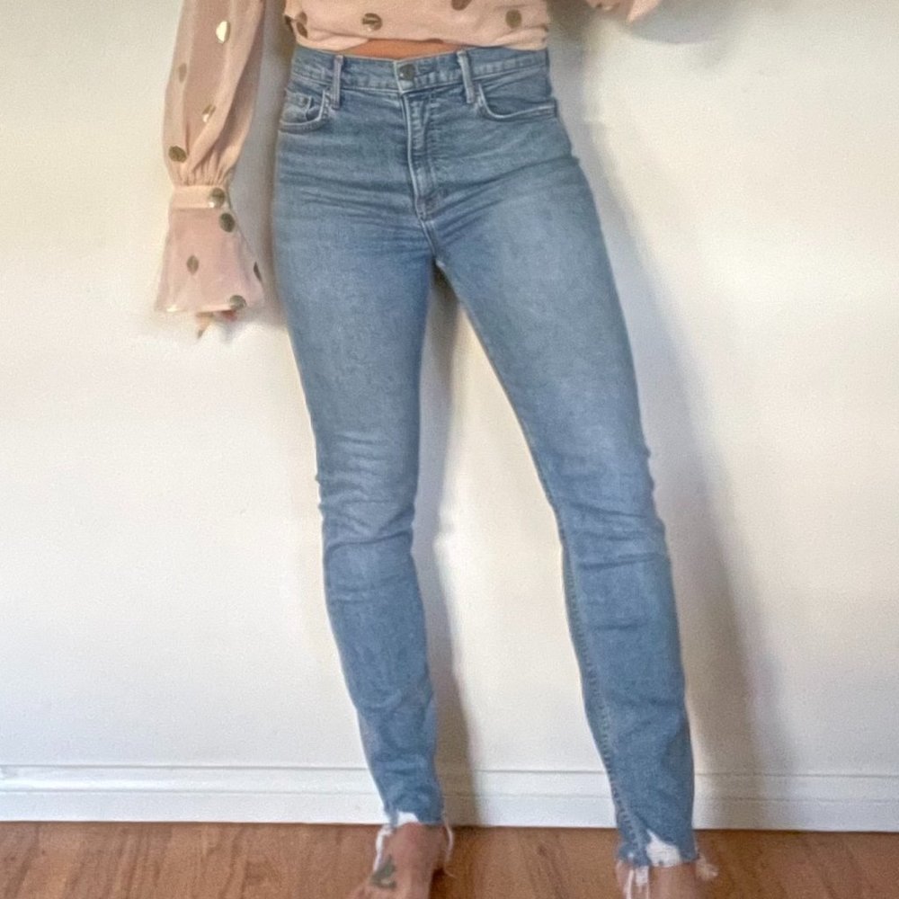 Revolve GRLFRND Kendall Jeans with Raw Hem